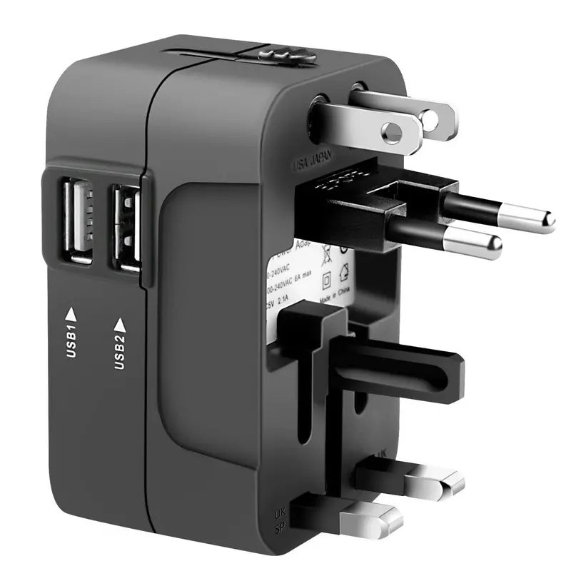TravelPro Universal Adapter – Worldwide All-in-One AC Power Plug