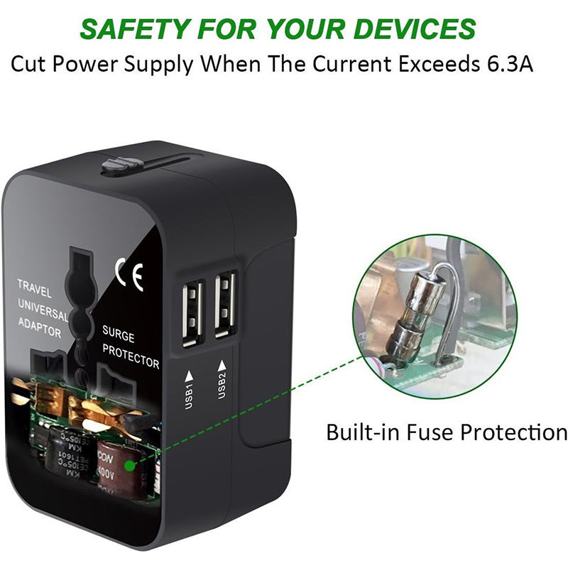 TravelPro Universal Adapter – Worldwide All-in-One AC Power Plug