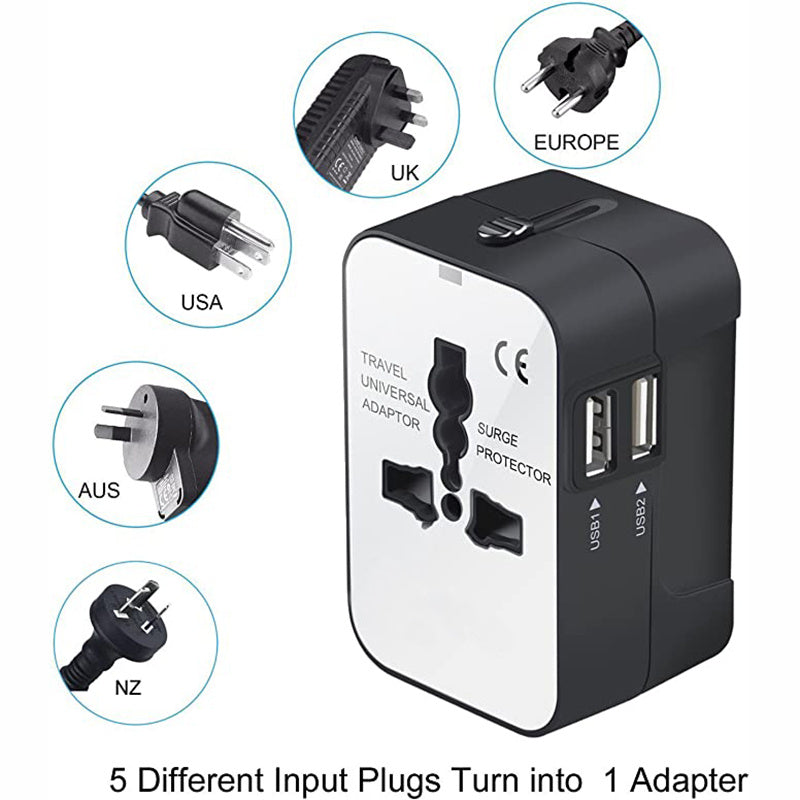 TravelPro Universal Adapter – Worldwide All-in-One AC Power Plug