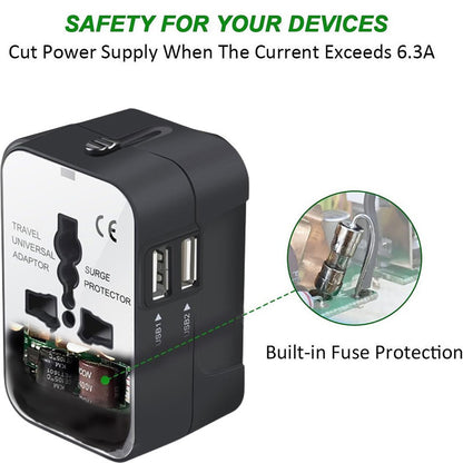 TravelPro Universal Adapter – Worldwide All-in-One AC Power Plug