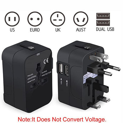 TravelPro Universal Adapter – Worldwide All-in-One AC Power Plug