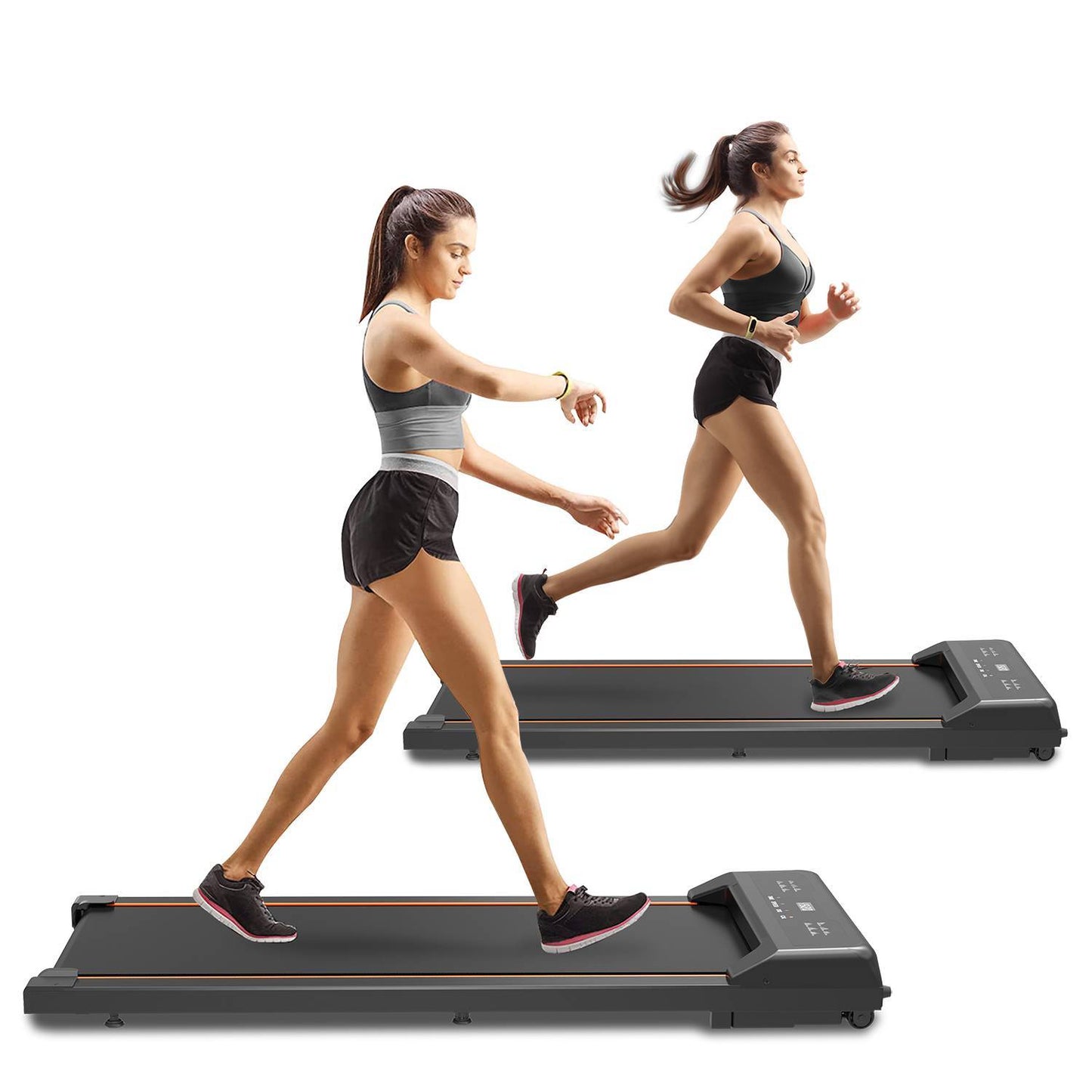 Under Desk Walking Pad Treadmill with LED Display & Remote Control