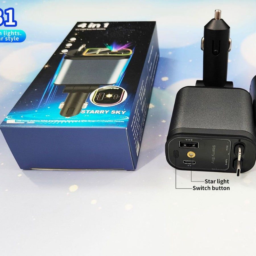 4-in-1 Car Charger & Ambience Light