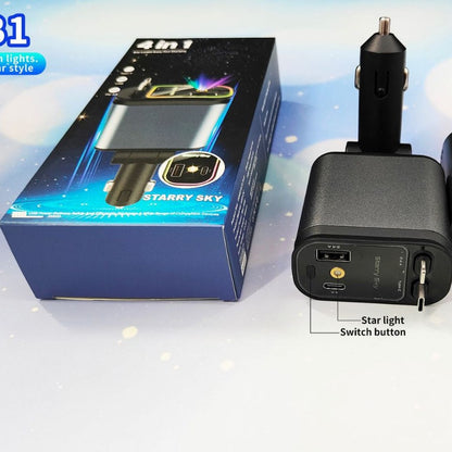 4-in-1 Car Charger & Ambience Light