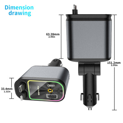 4-in-1 Car Charger & Ambience Light