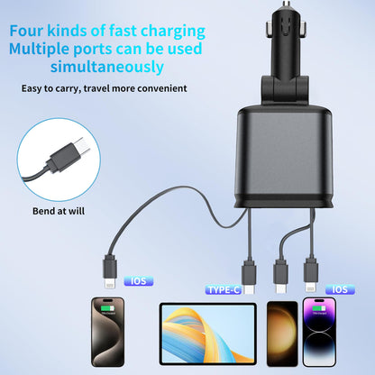 4-in-1 Car Charger & Ambience Light
